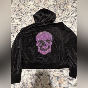 Truth Black Sweater with Purple Skull Design